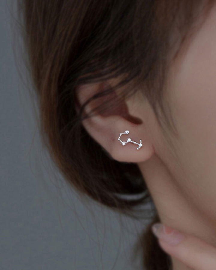 Zodiac Constellation Stud Earrings